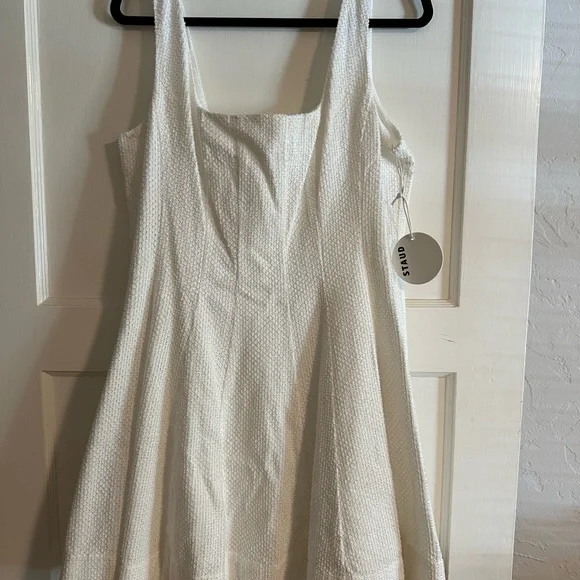white christmas dresses STAUD Amelie Linen Dress main image 0